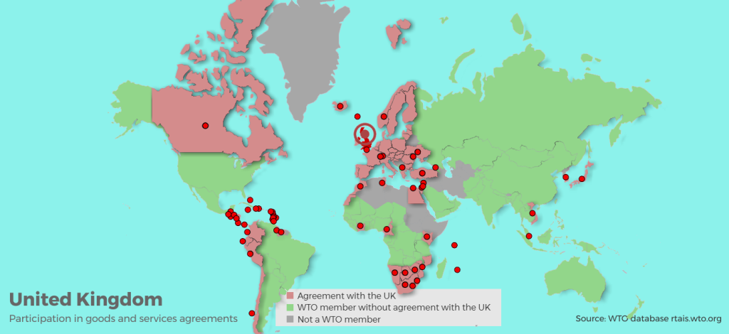 Notified: the UK’s agreement with the EU and its 30 continuity deals with non-EU countries have been circulated for scrutiny in the WTO | WTO database